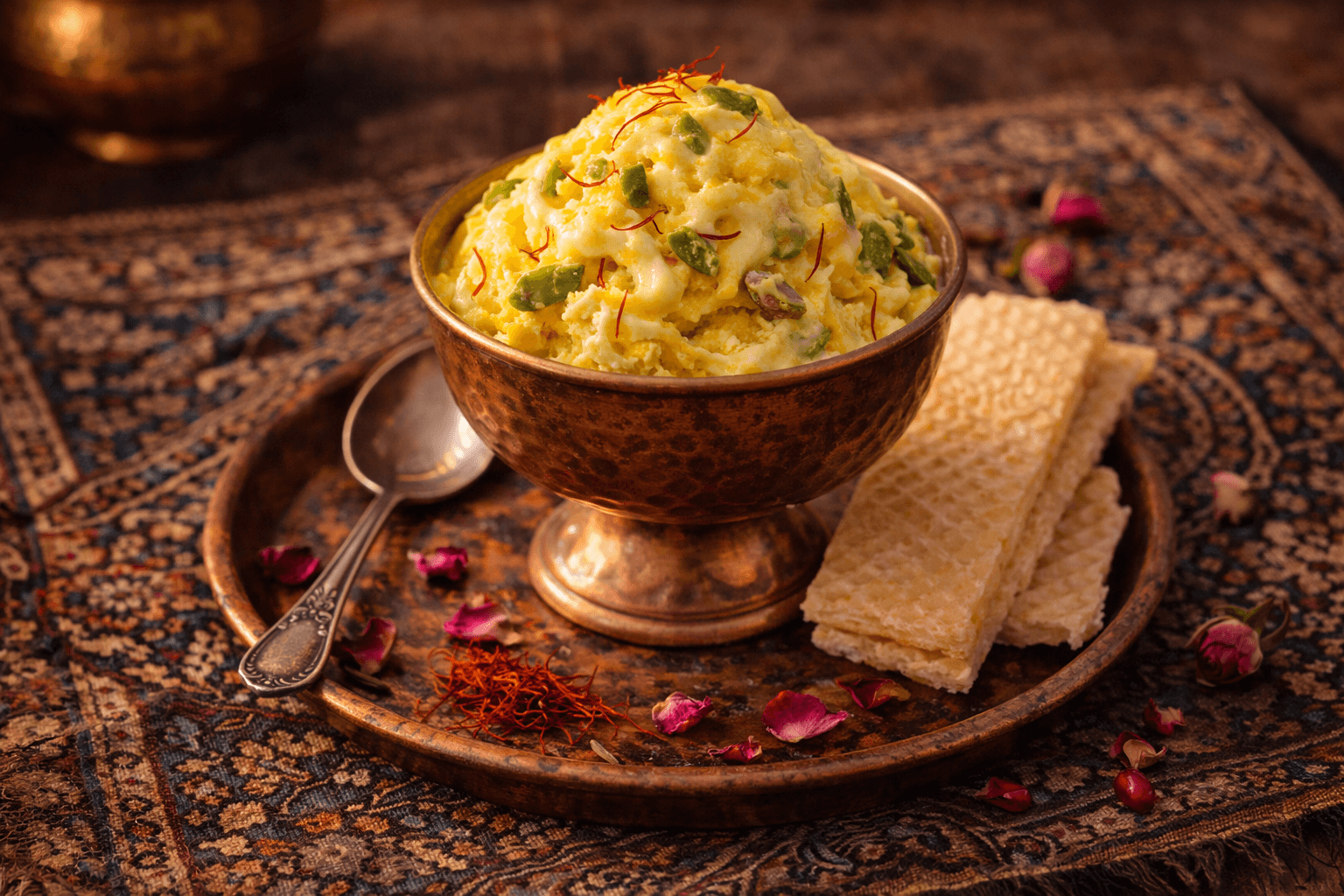 Bastani Sonnati (Persian Saffron Ice Cream)