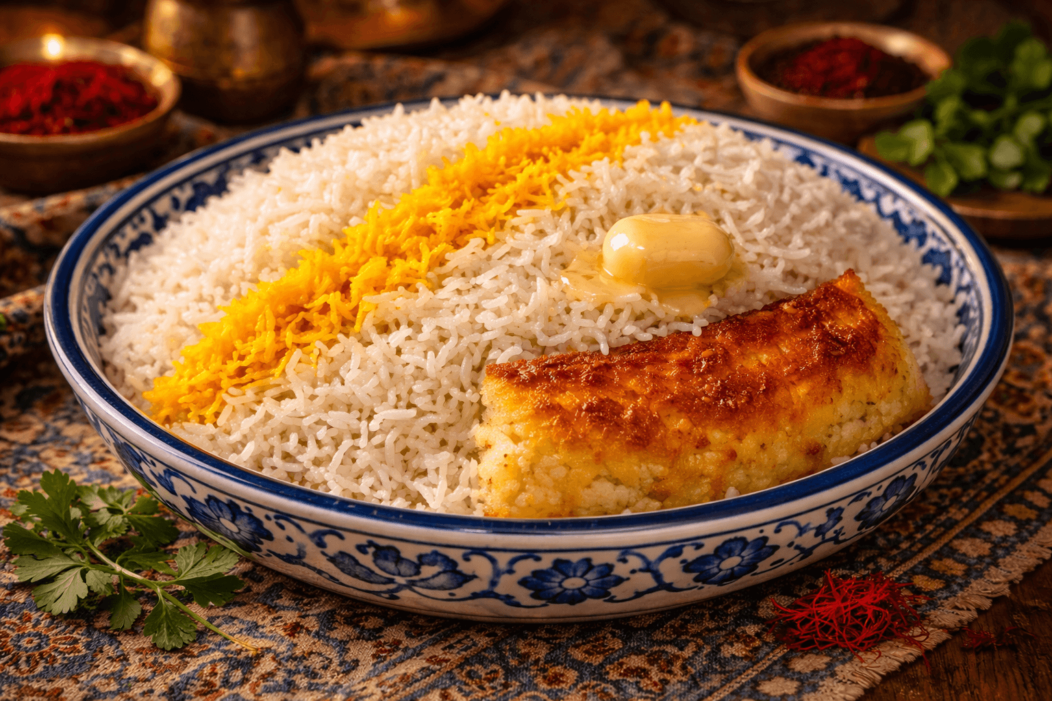 Chelow (Persian Steamed White Rice)