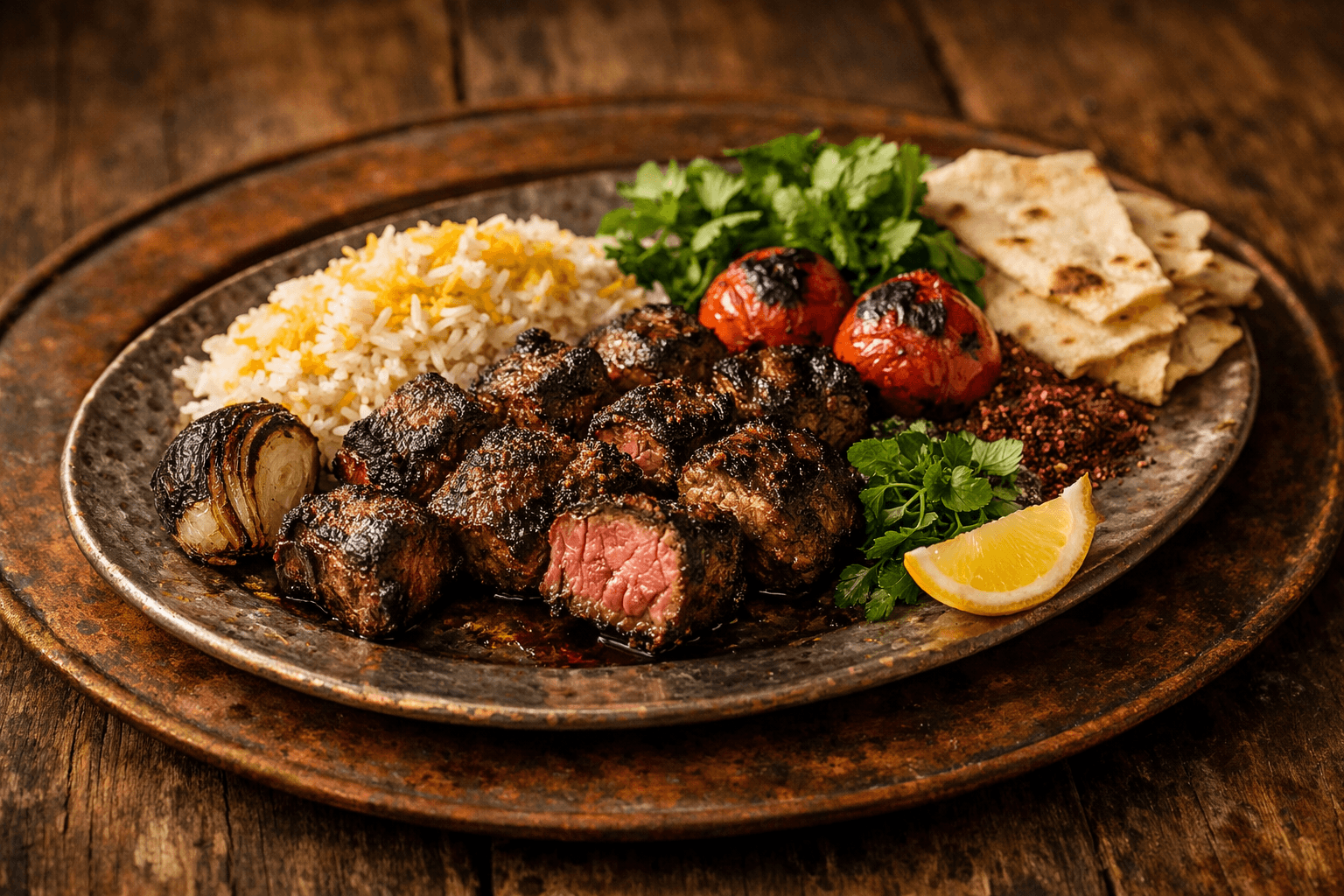 Chenjeh Kebab (Persian Lamb Cube Kebab)