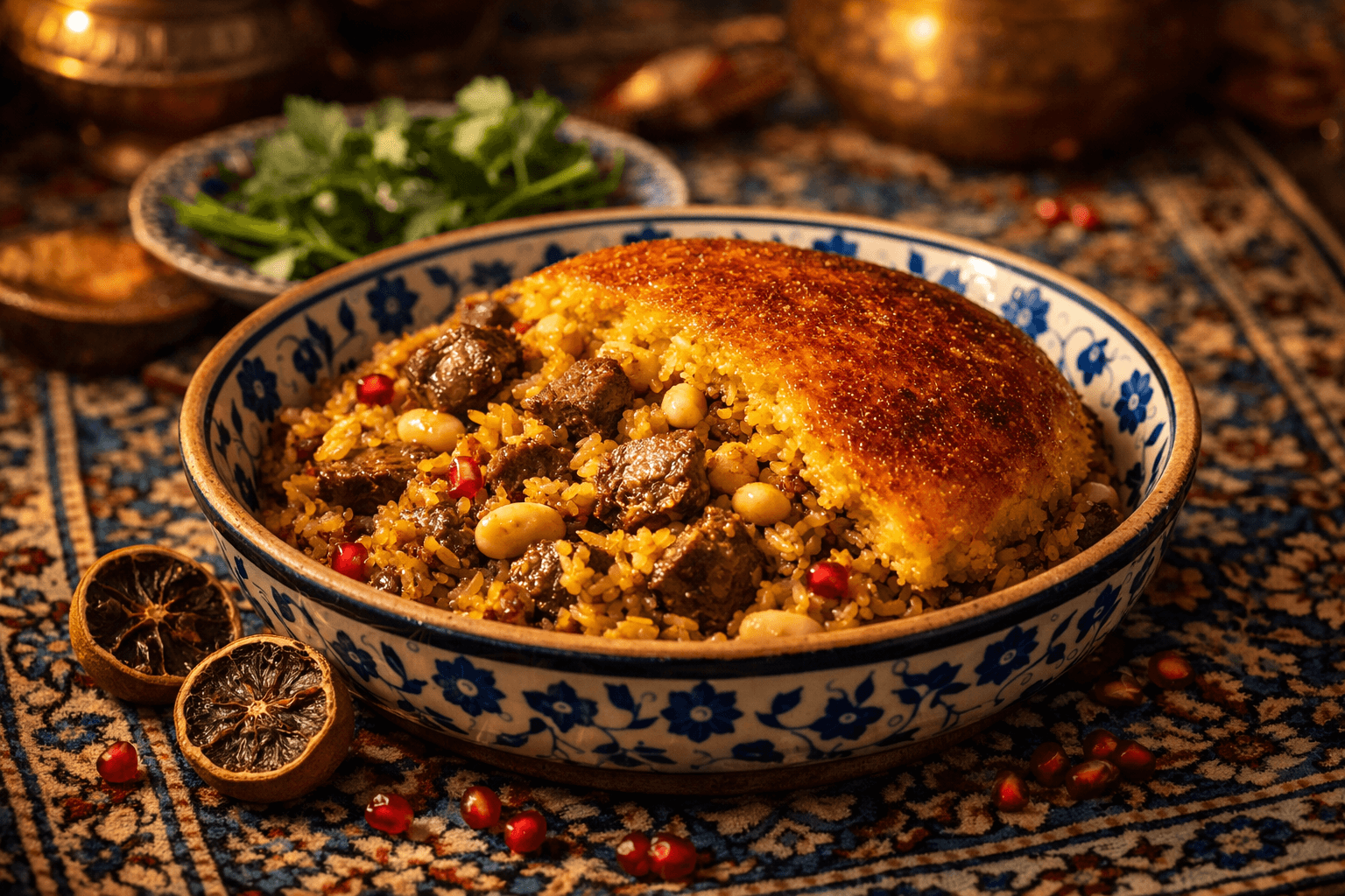 Dampokhtak (Persian One-Pot Rice with Meat and Beans)