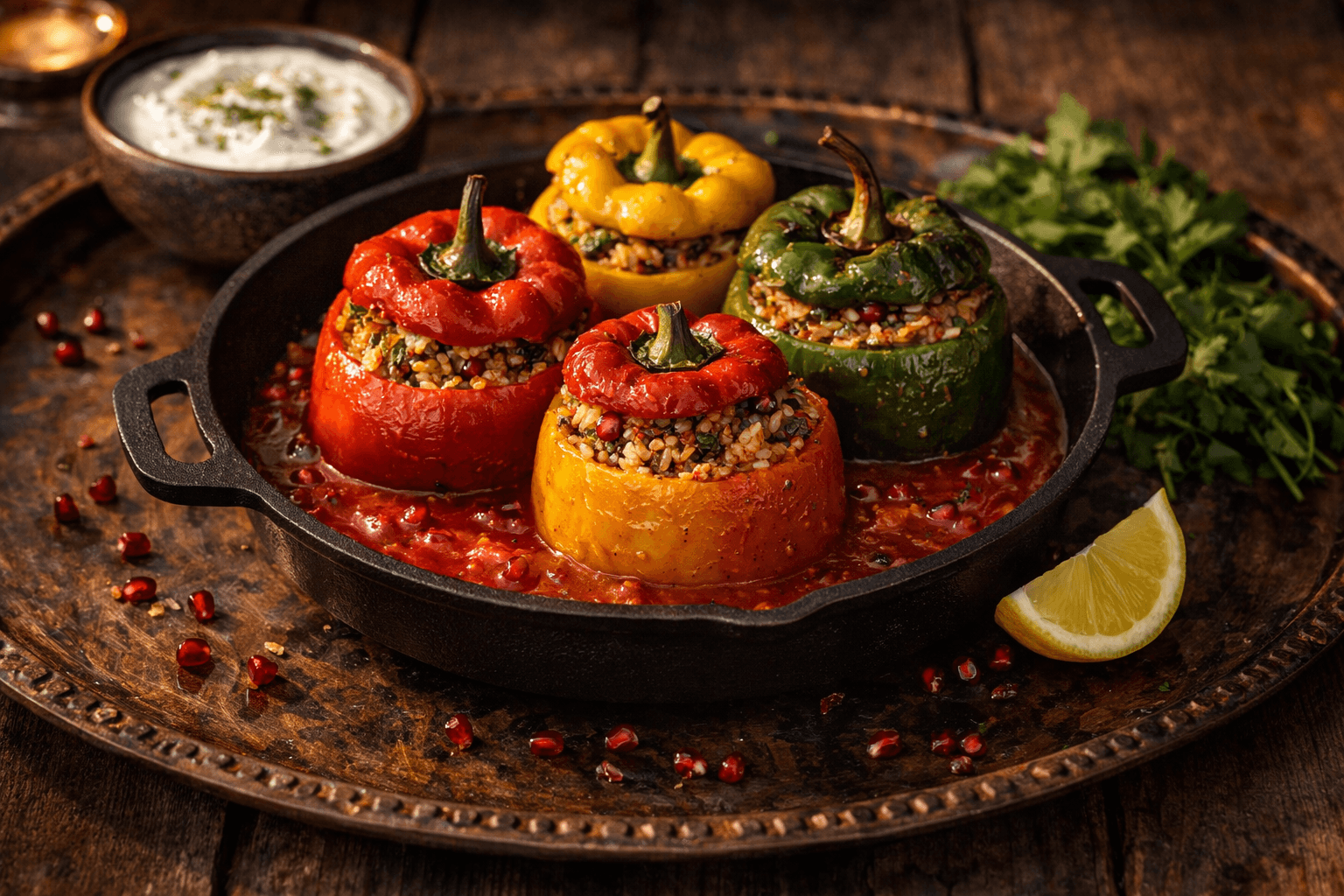 Dolmeh Felfel (Persian Stuffed Bell Peppers)