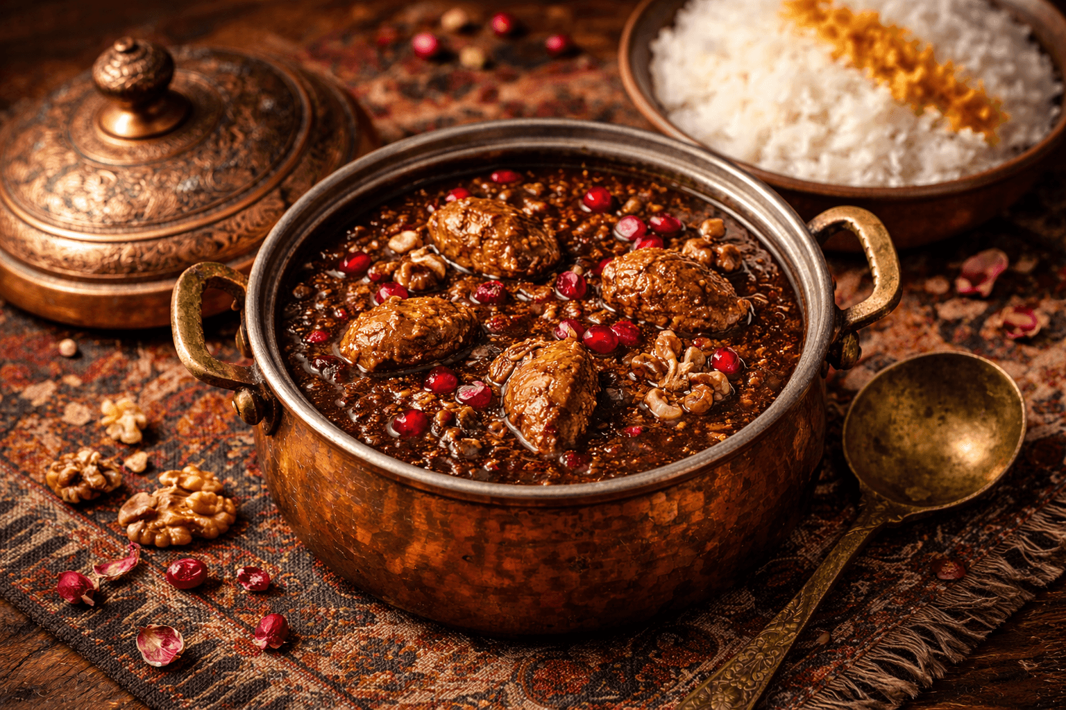 Fesenjān (Pomegranate Walnut Stew)