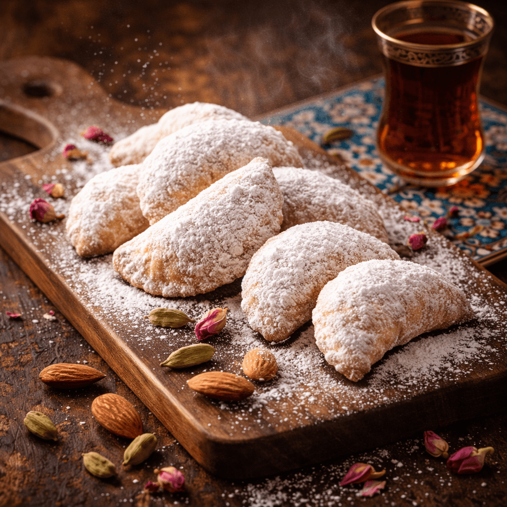 Ghotab (Persian Almond-Filled Crescent Cookies)