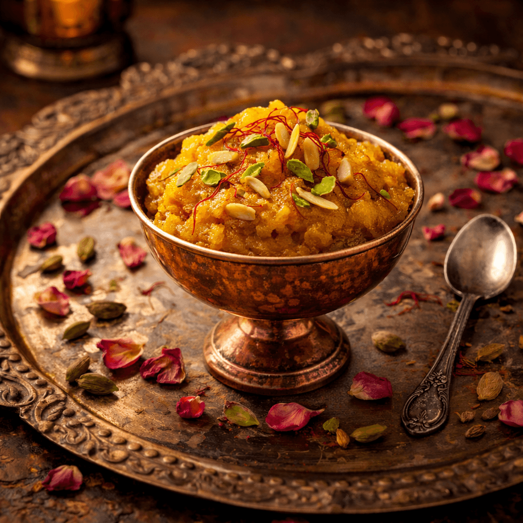 Halva (Persian Saffron Flour Halva)