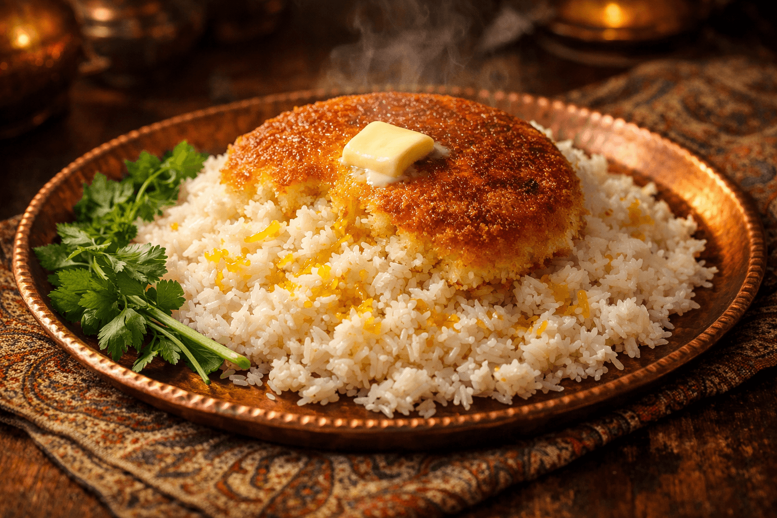 Kateh (Persian Absorption-Method Rice)