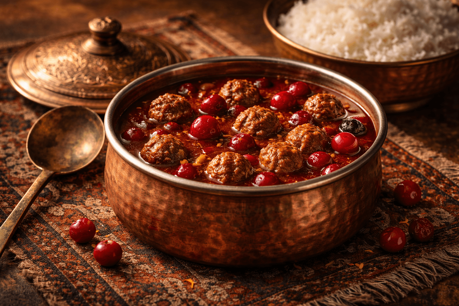 Khoresh-e Albaloo (Persian Sour Cherry Stew)