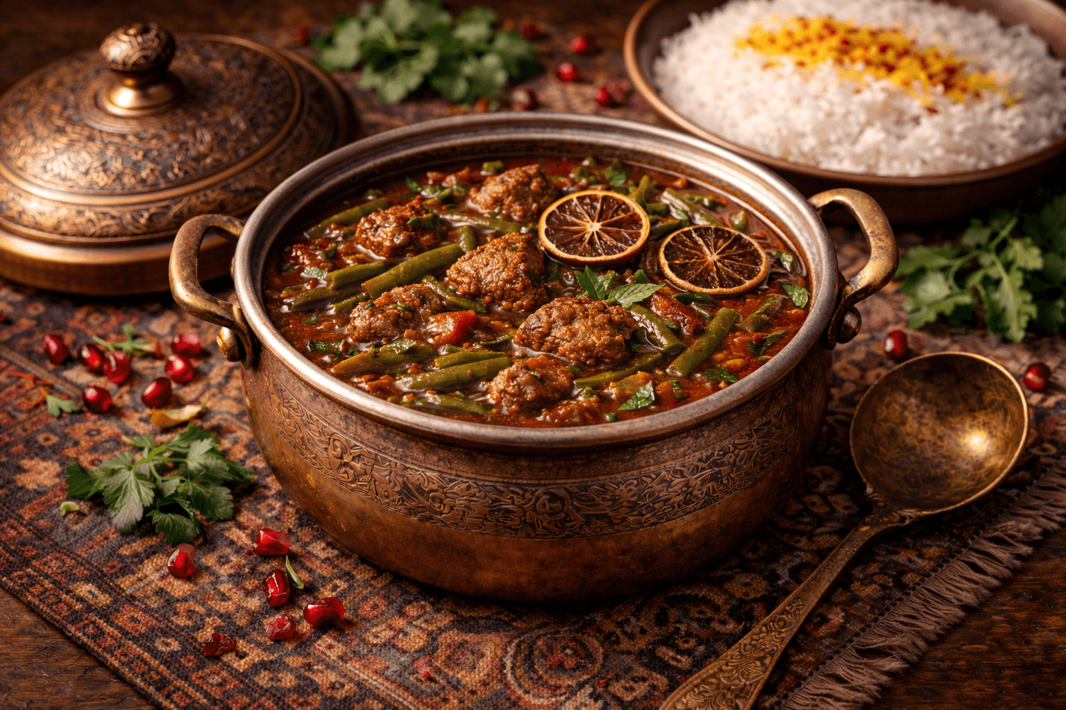 Khoresh-e Loobia Sabz (Persian Green Bean Stew)
