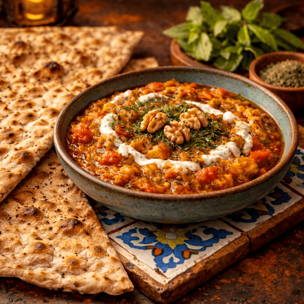 Mirza Ghasemi (Smoky Eggplant with Tomato and Garlic)