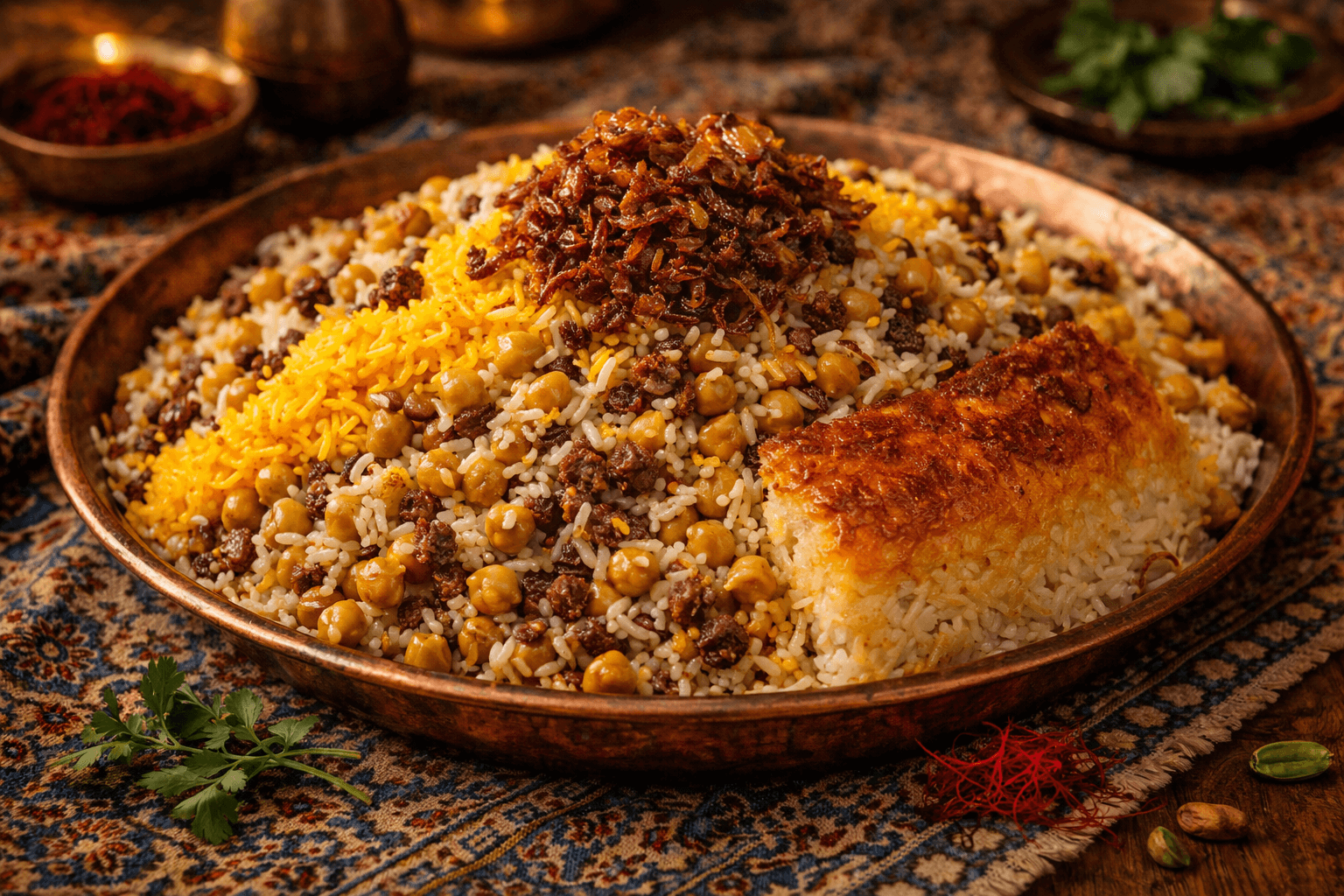 Nokhod Polo (Persian Chickpea Rice)
