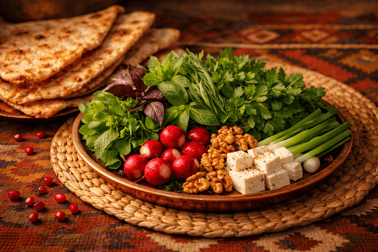 Sabzi Khordan (Persian Fresh Herb Platter)