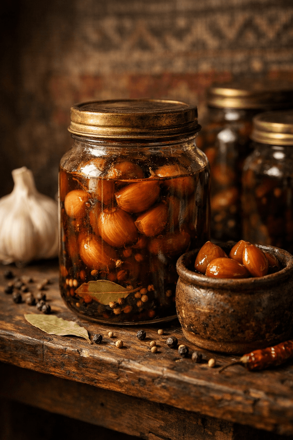 Torshi Sir (Persian Pickled Garlic)