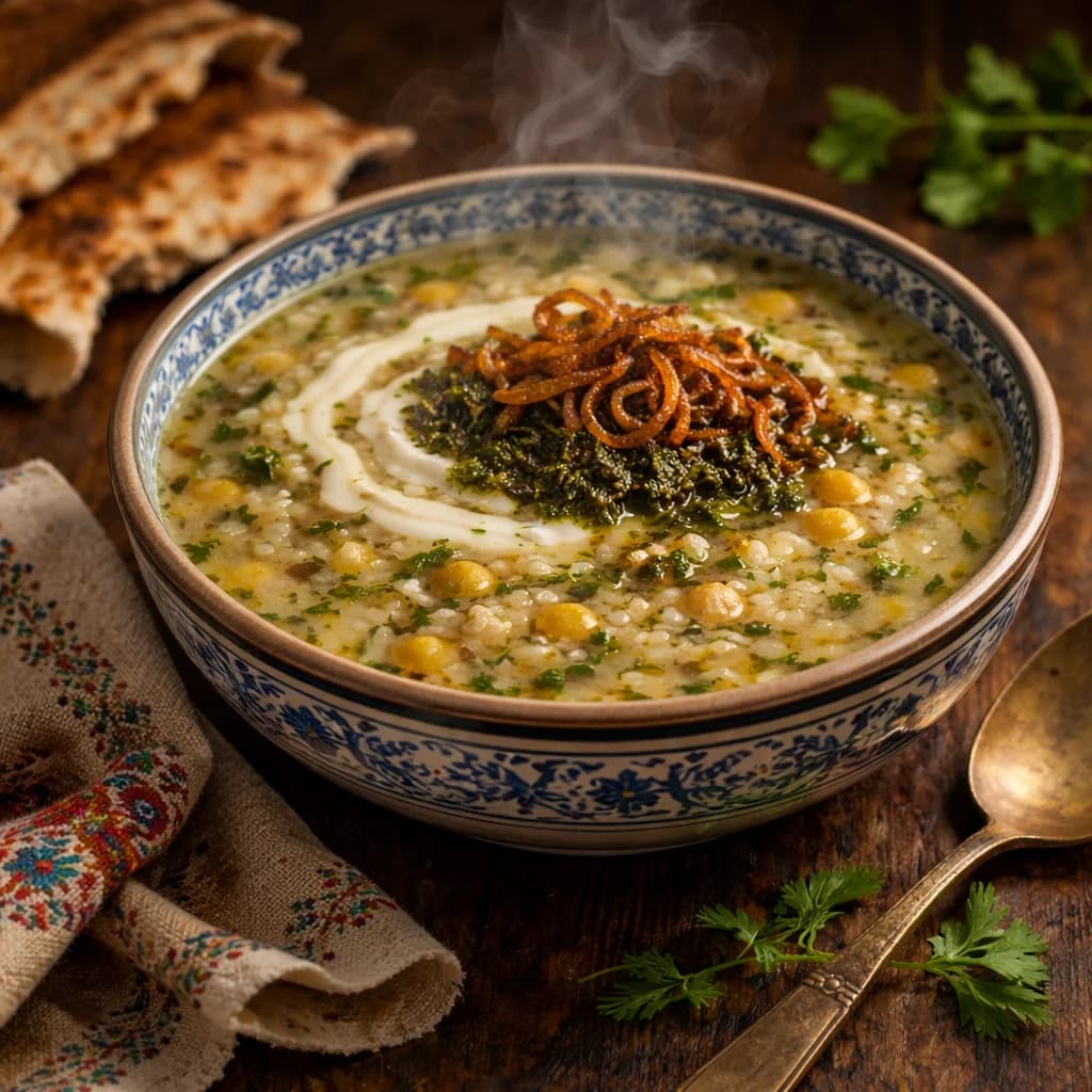 Ash-e Jo (Persische Gerstensuppe)