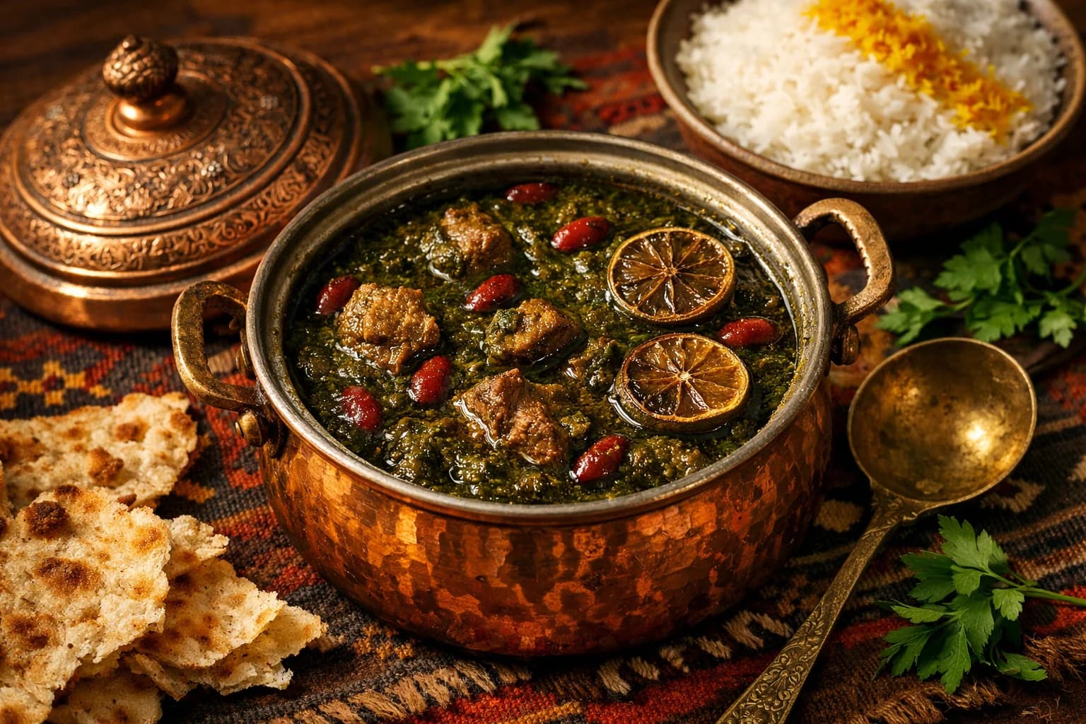 Ghormeh Sabzi (Persischer Kräuter-Eintopf)
