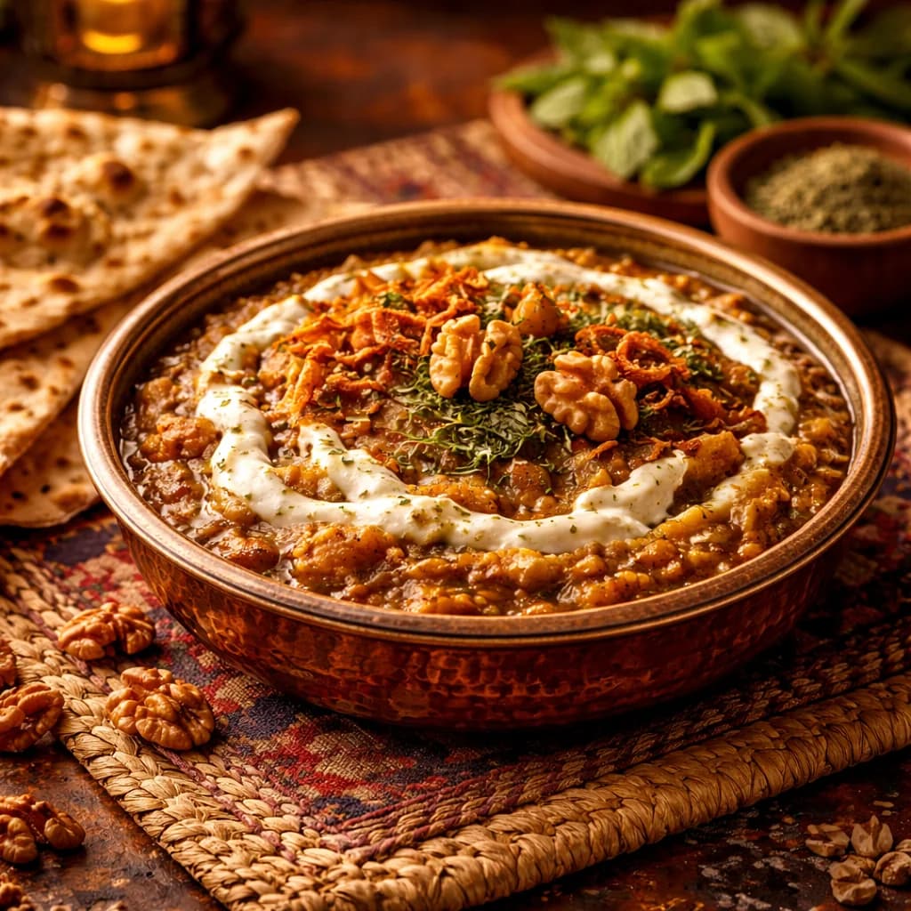 Kashk-e Bademjan (Aubergine mit Kashk)