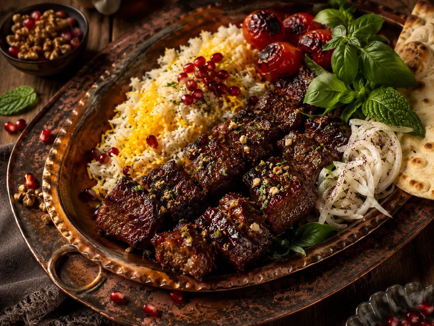 Kebab Torsh (Granatapfel-Walnuss-Kebab)