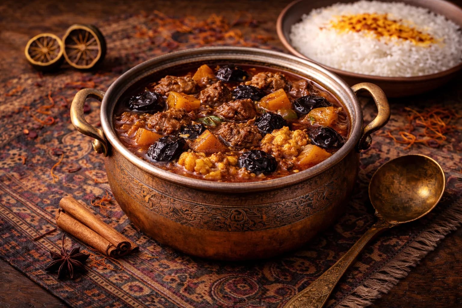 Khoresh-e Kadu Halvaei (Persischer Butternusskürbis-Eintopf)