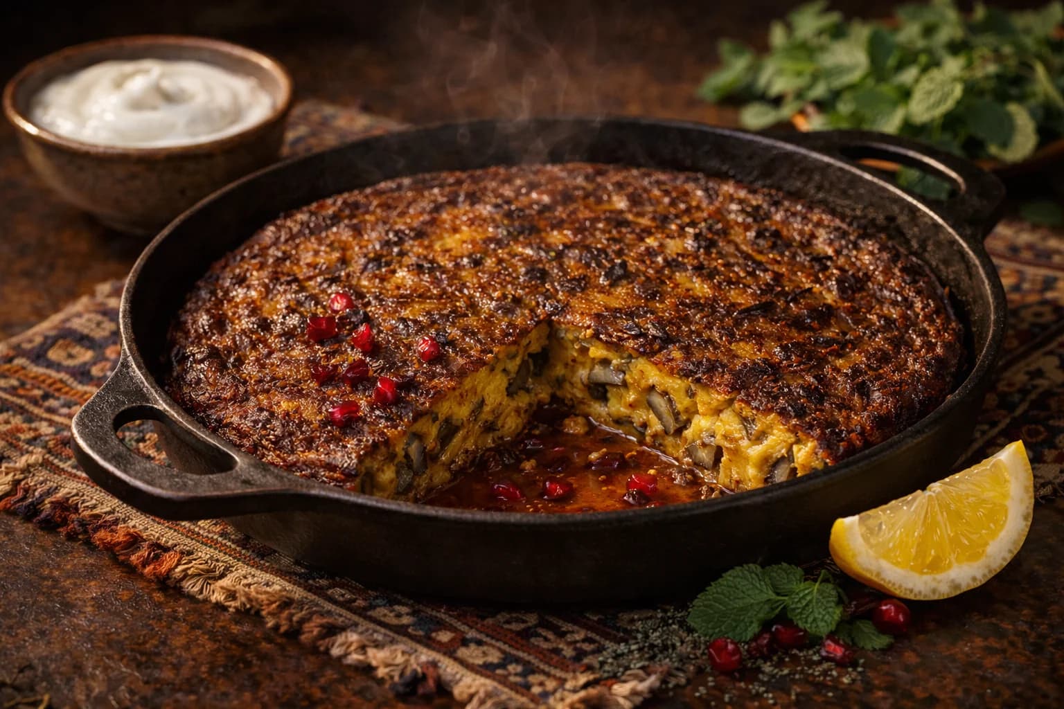 Kuku Bademjan (Persisches Auberginen-Frittata)