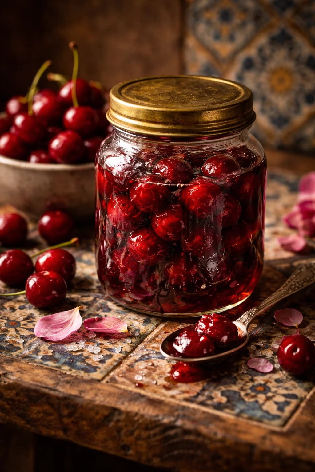 Moraba-ye Albaloo (Persische Sauerkirschkonfitüre)