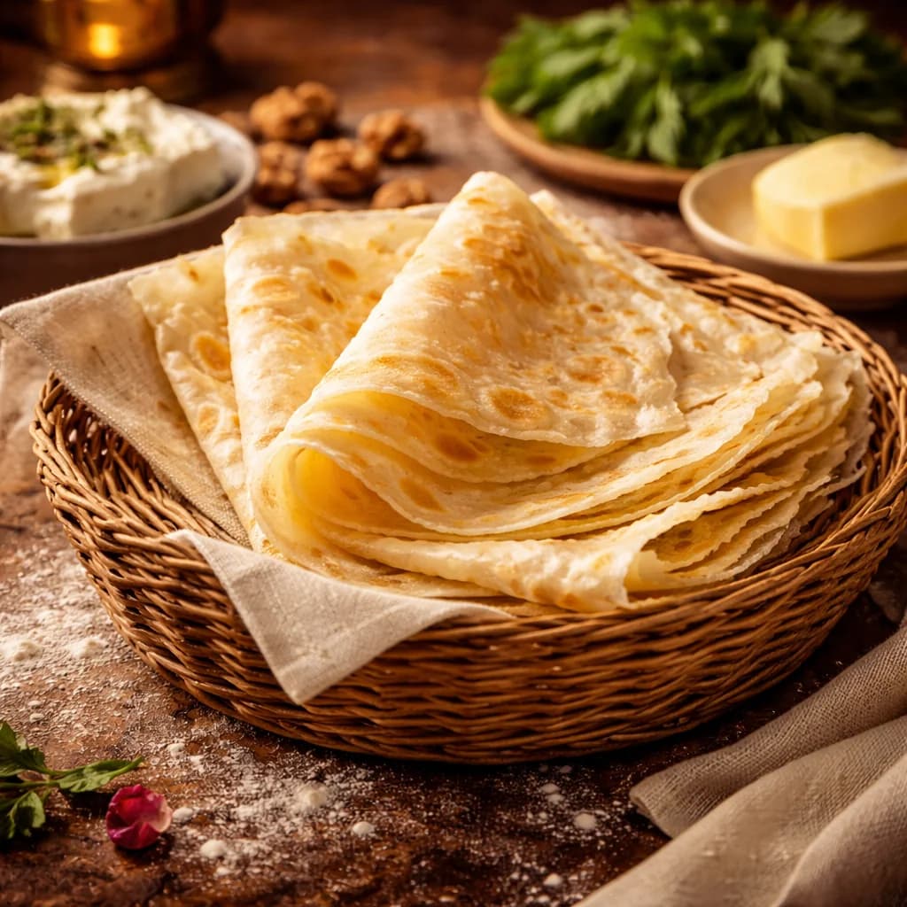 Noon Lavash (Persisches Papierdünnes Fladenbrot)