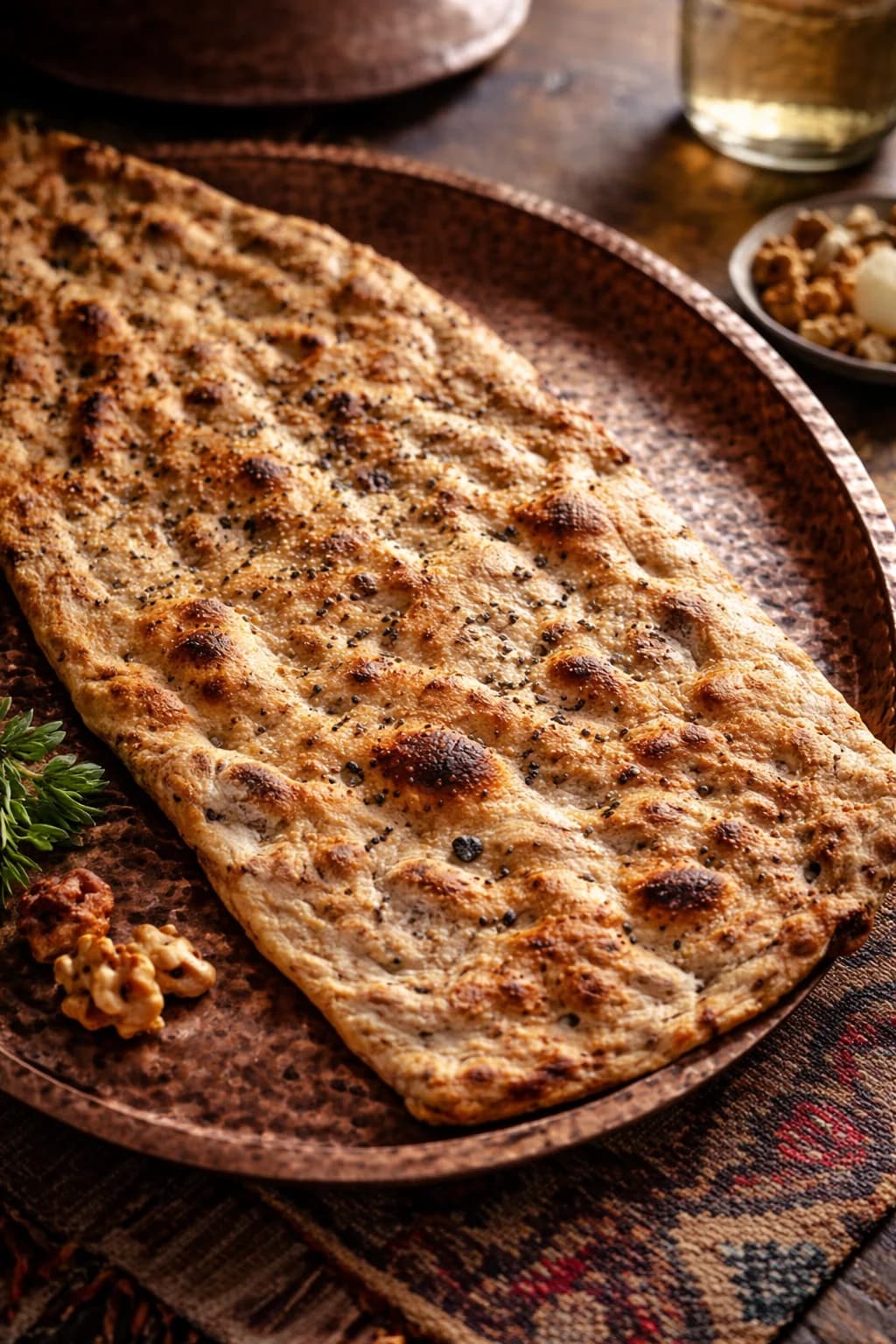 Noon Sangak (Persisches Kieselgebackenes Fladenbrot)