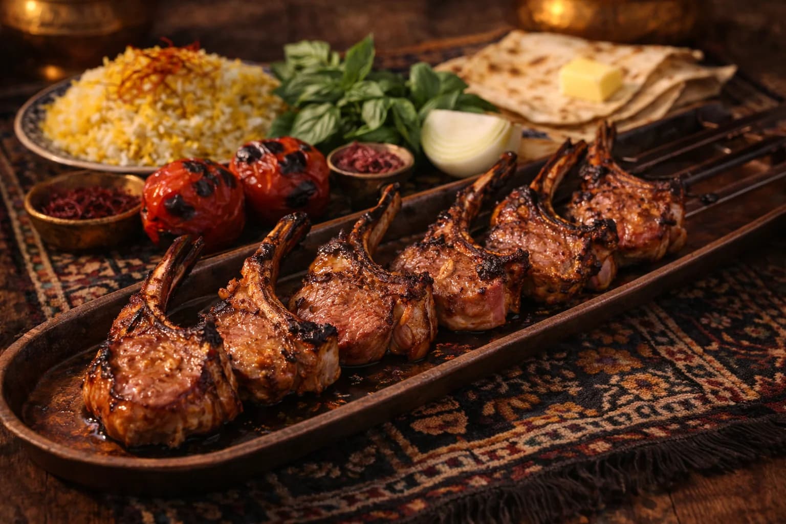 Shishlik (Persischer Lammkotelett-Kebab)