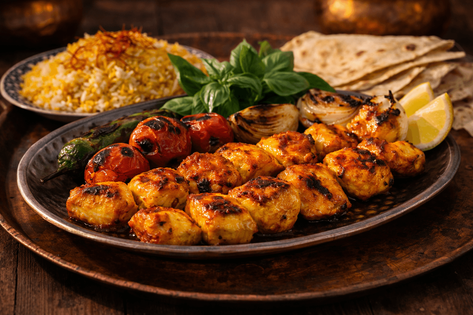 Joojeh Kebab (Persian Saffron Chicken Kebab)